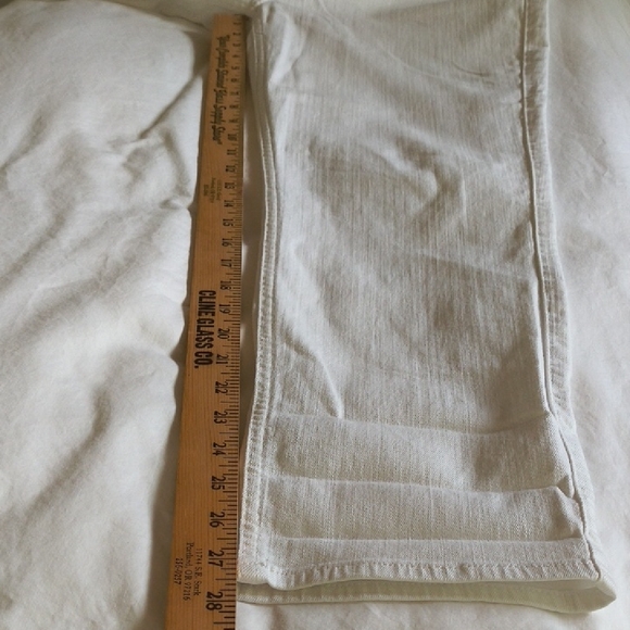 Jen7 Women's White Straight Crop & Roll Jeans, Size 10 - Picture 9 of 10